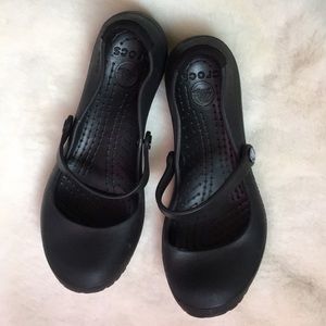 CROCS Alice Work Black Mary Janes Sz. 6